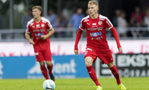 160623 Värnamos Johan Svahn under fotbollsmatchen i Superettan mellan Halmstad och Värnamo den 23 juni 2016 i Halmstad. Foto: Krister Andersson / BILDBYRÅN / Cop 147