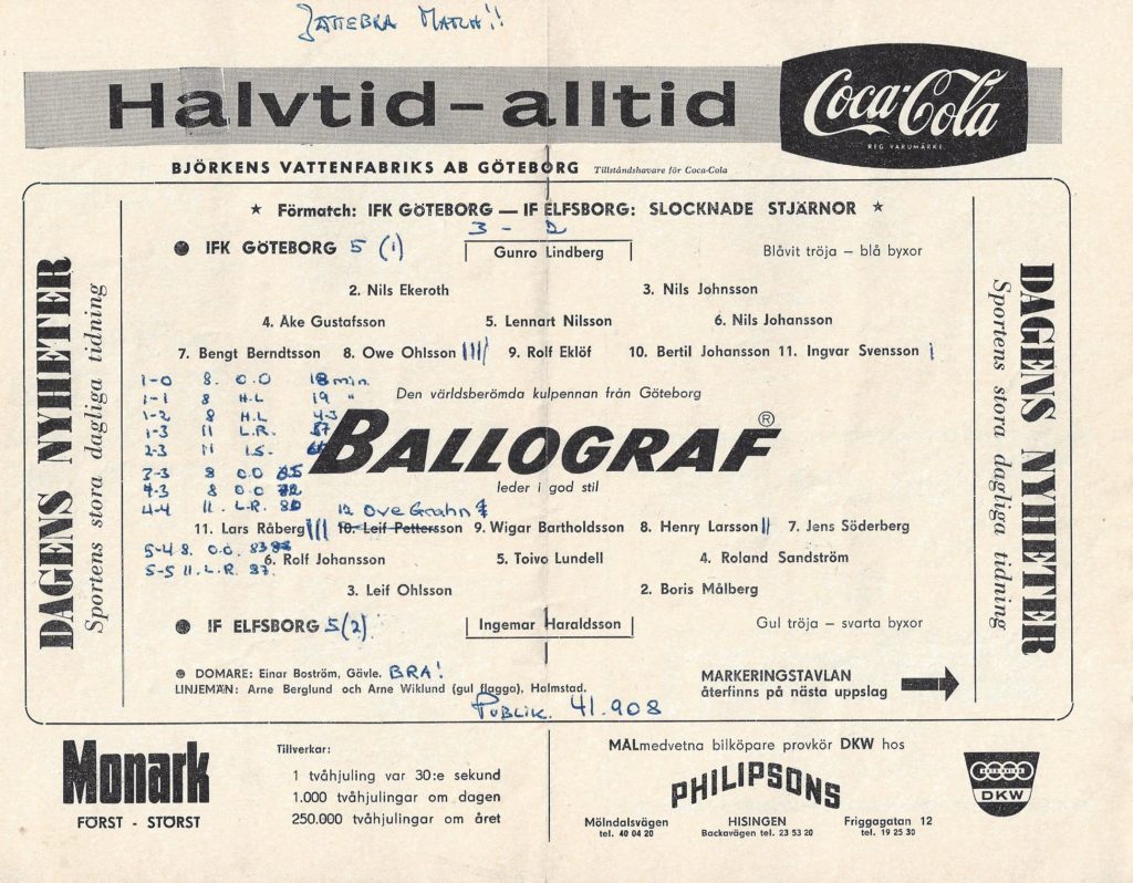 Fem 5 Ullevi 1961 program 001