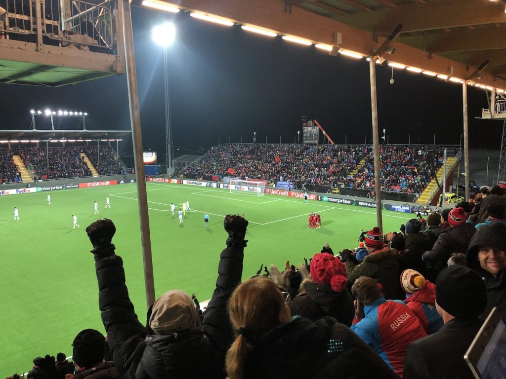 Östersund jublar efter 1-0 mot Zorya
