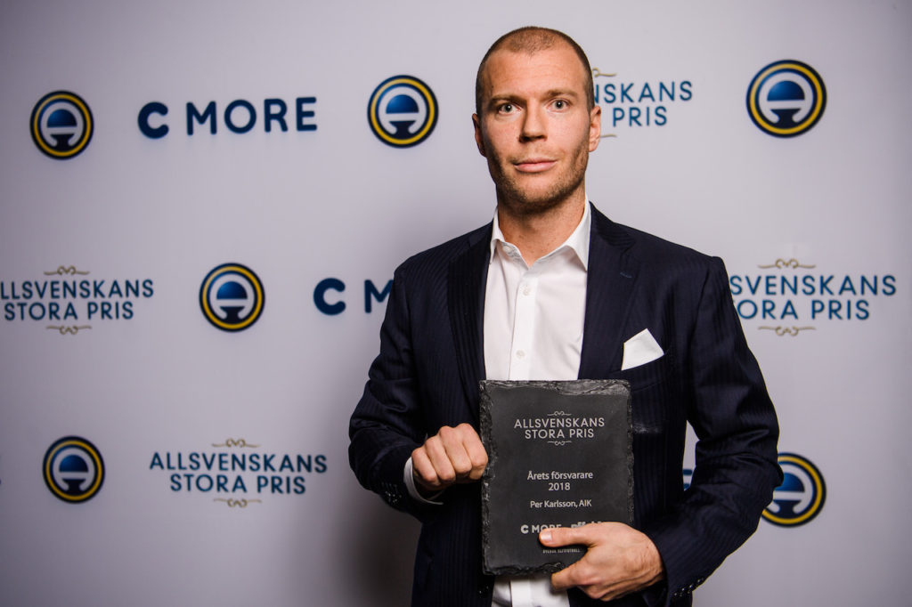 AIK:s Per Karlsson utsågs till Årets försvarare Foto: Simon Hastegård / Bildbyrån / Cop 118