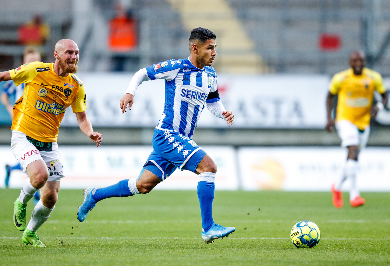 IFK Göteborgs Hosam Aiesh under fotbollsmatchen i allsvenskan mellan IFK Göteborg och Falkenberg den 12 augusti 2019 i Göteborg. Foto: Michael Erichsen / BILDBYRÅN / Cop 89